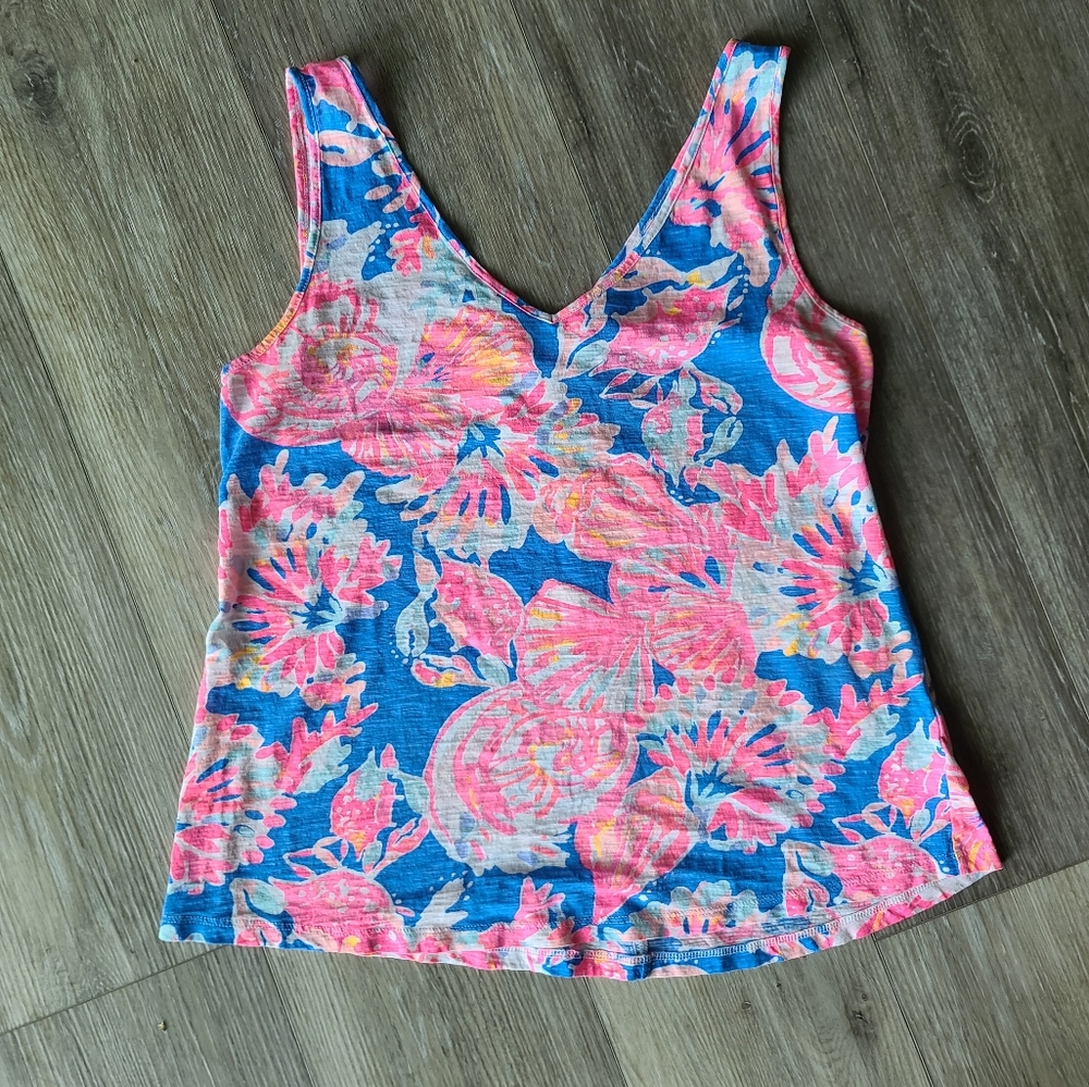 Lily Pulitzer sz M Floral Tank Top